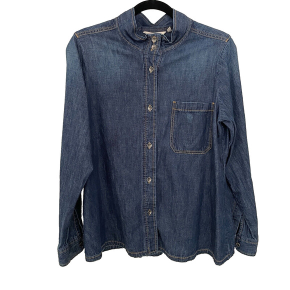 Soft Surroundings Jackets & Blazers - Soft Surroundings Womens Denim Blouse Jacket Size M Button Up Western Boho